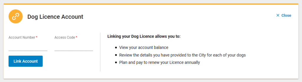 Link Dog Licences Account